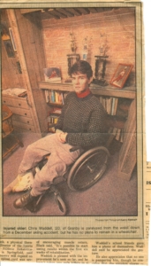 Chris Waddell, Injured Skiier at 20